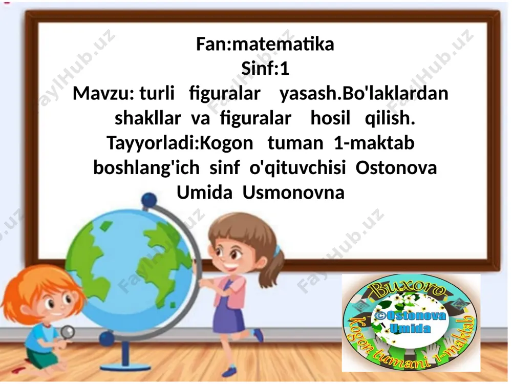 ostonova u.1-sinf matematika 18-may — PPTX