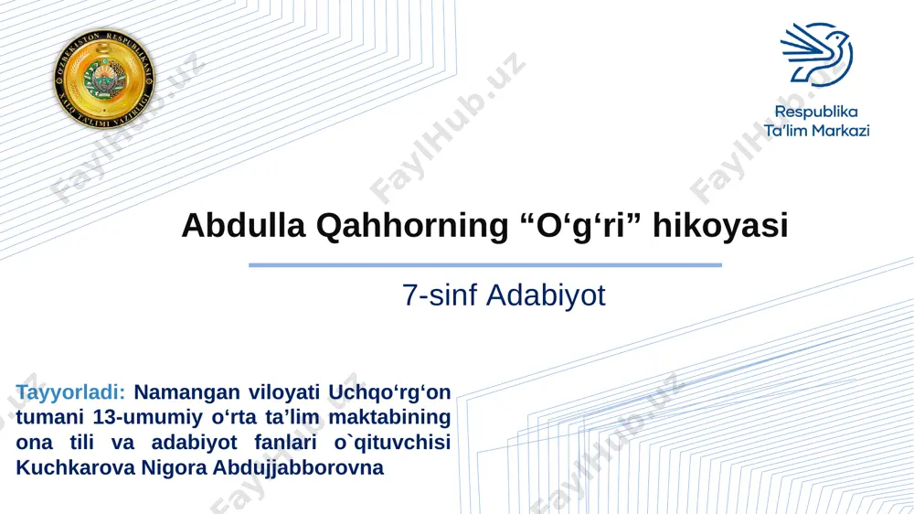 7-sinf adabiyot — PPTX