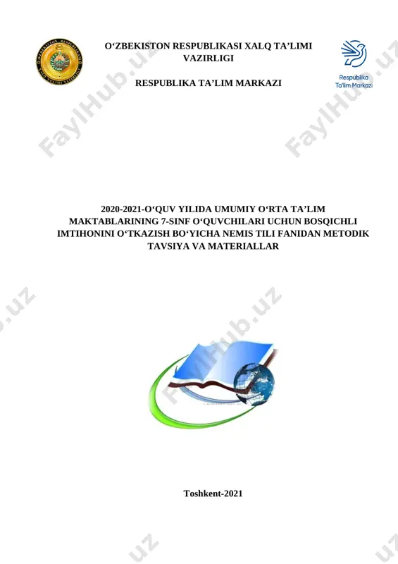 @infoakt nemis_tili_7_imtihon_2021 — DOCX