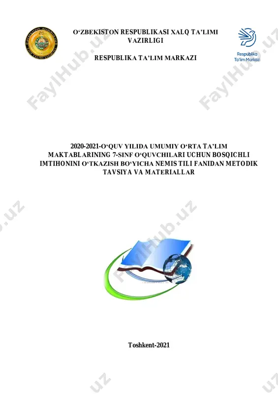 nemis tili 7 imtihon 2021 — PDF