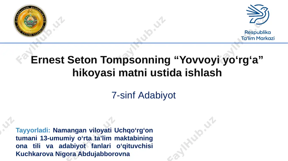 7-sinf adabiyot — PPTX