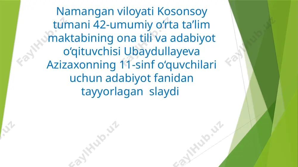 mustaqillik davr adabiyoti — PPTX
