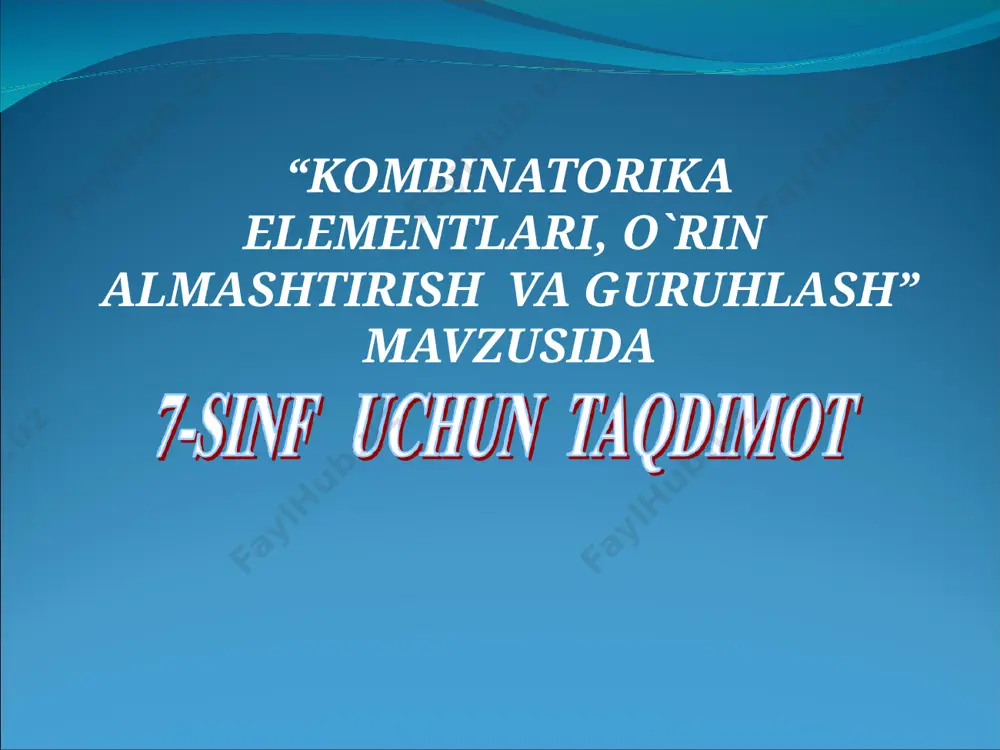 7-sinf — PPT