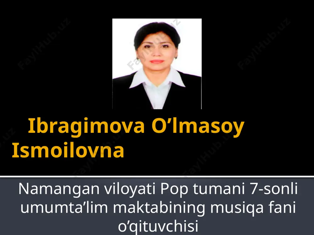 ibragimova o’lmasoy ismoilovna 1 — PPTX