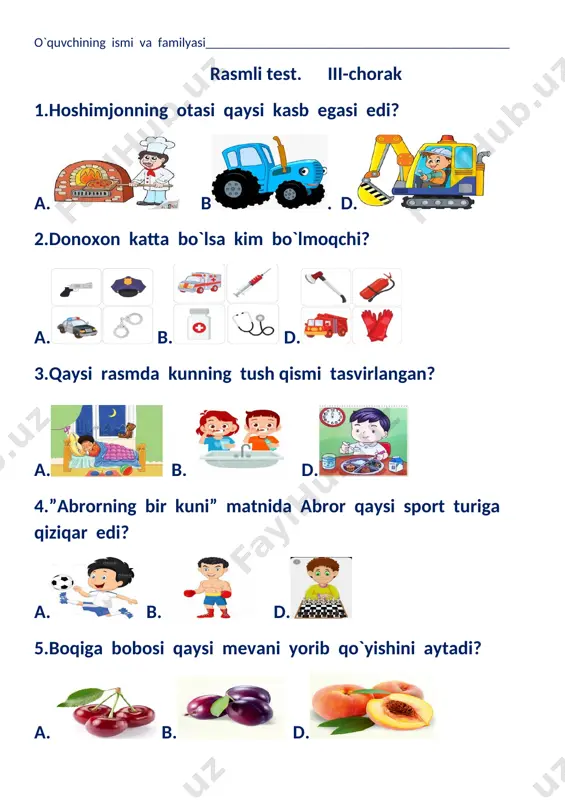rasmli test.nazorat ishi. — DOCX