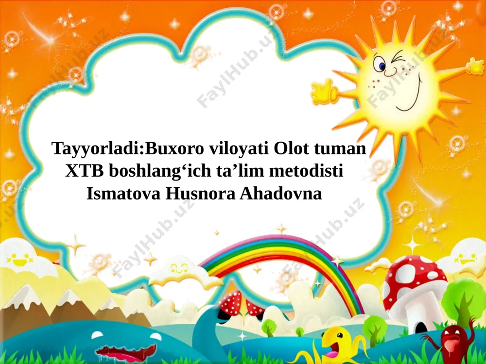 1-sinf ona tili o'qish savodxonligi — PPTX