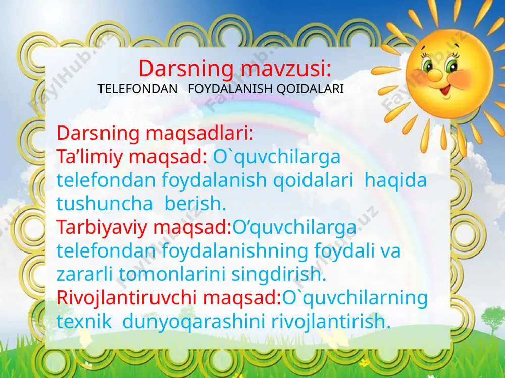 1-sinf tarbiya.pptx. — PPTX
