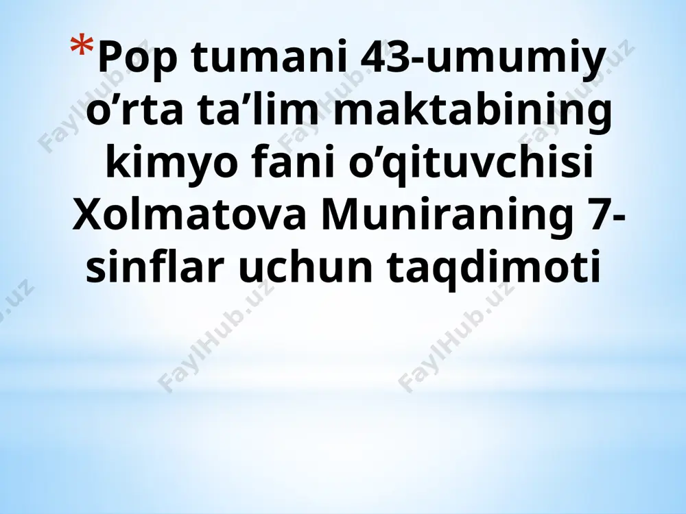 tuzlarning olinishi va xossalari 7 — PPTX