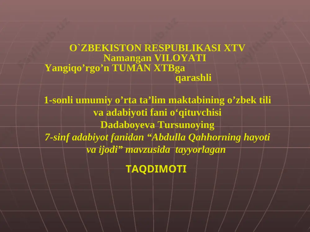 dadaboyeva (2)... — PPT