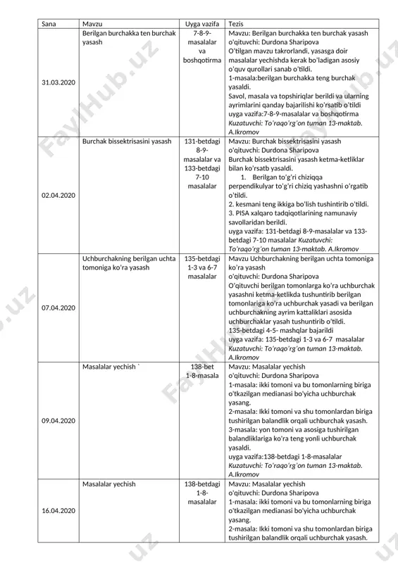 7-sinf tezis geometriya — DOCX