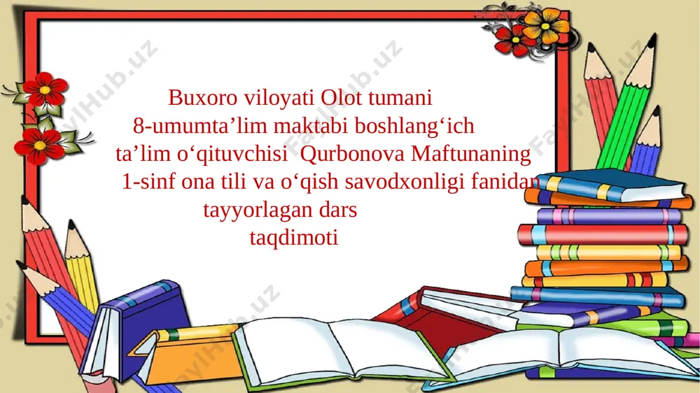 1-sinf uy hayvonlari — PPTX