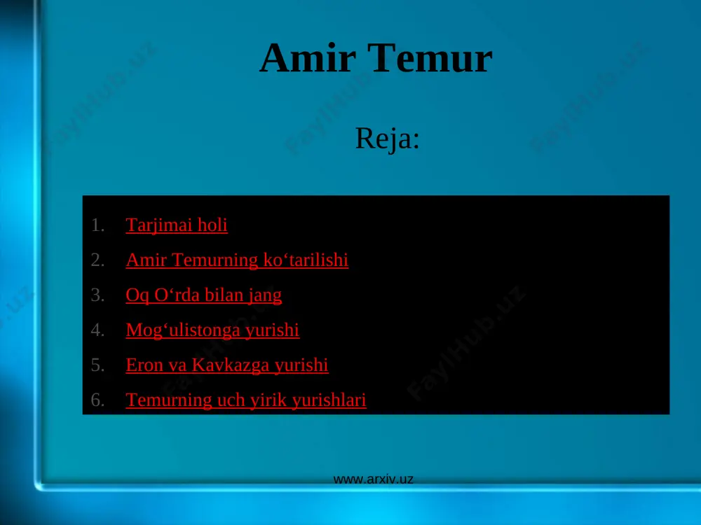 temuriylar 7 — PPT