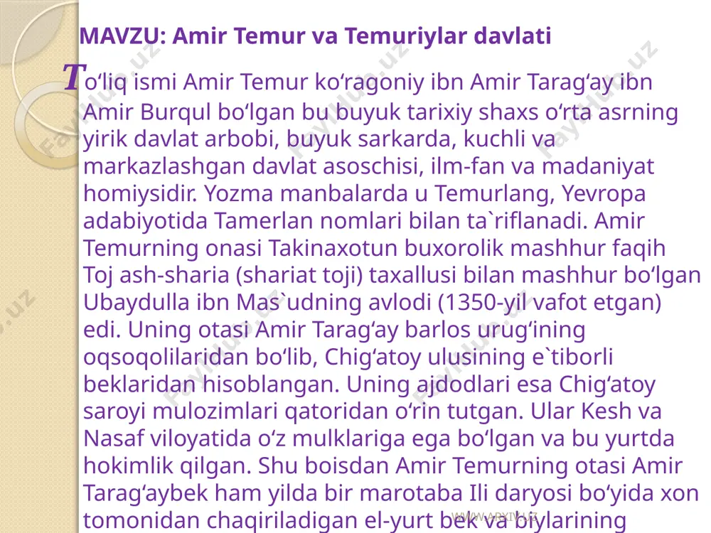 amir temur 7 — PPTX