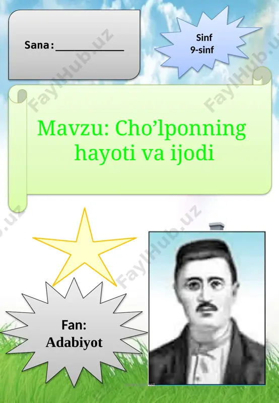 cho'lponning hayoti va ijodi (aim.uz)_280118145807 — PPTX