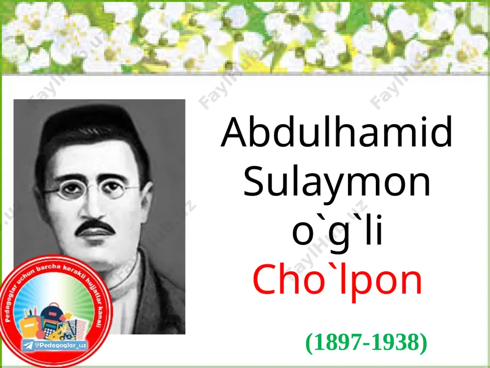 9. cho`lpon. she'rlar. kecha va kunduz — PPTX