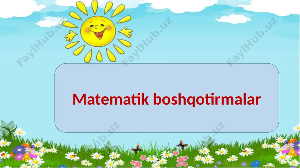 matematik boshqotirmalar — PPTX