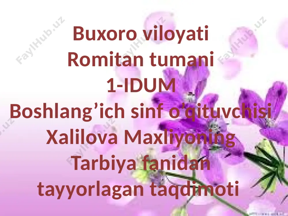 tarbiya taqdimot — PPTX