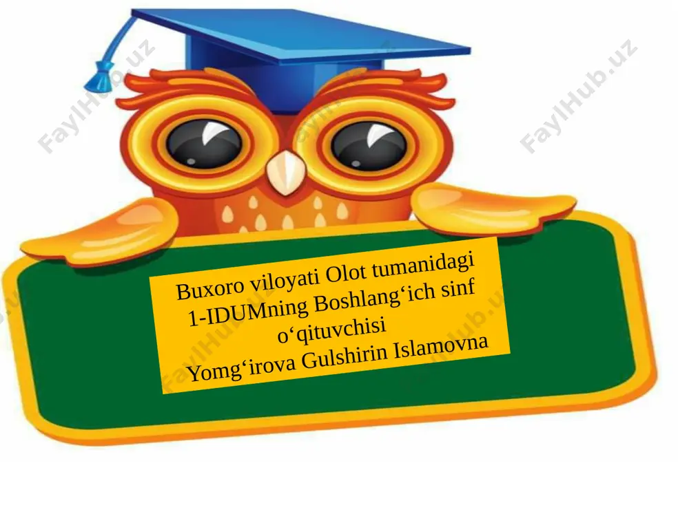1-sinf ona tili va o'qish savodxonligi (2) — PPTX