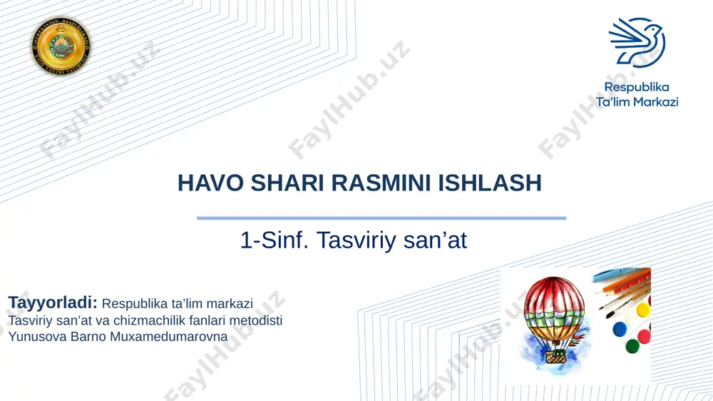 1-sinf tasviriy san'at — PPTX
