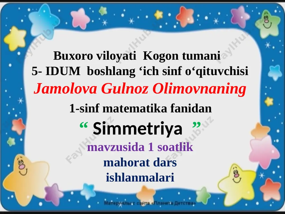 1-sinf matematika jamolova gulnoz olimovna (2) — PPTX