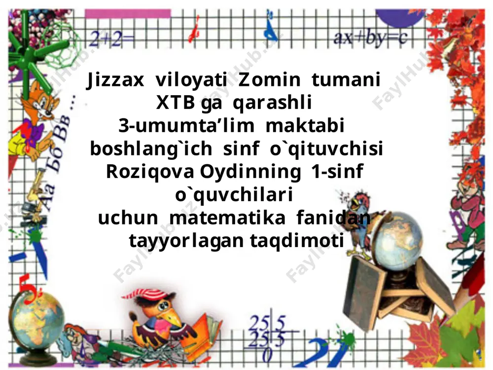 roziqova o 1-sinf mat — PPTX