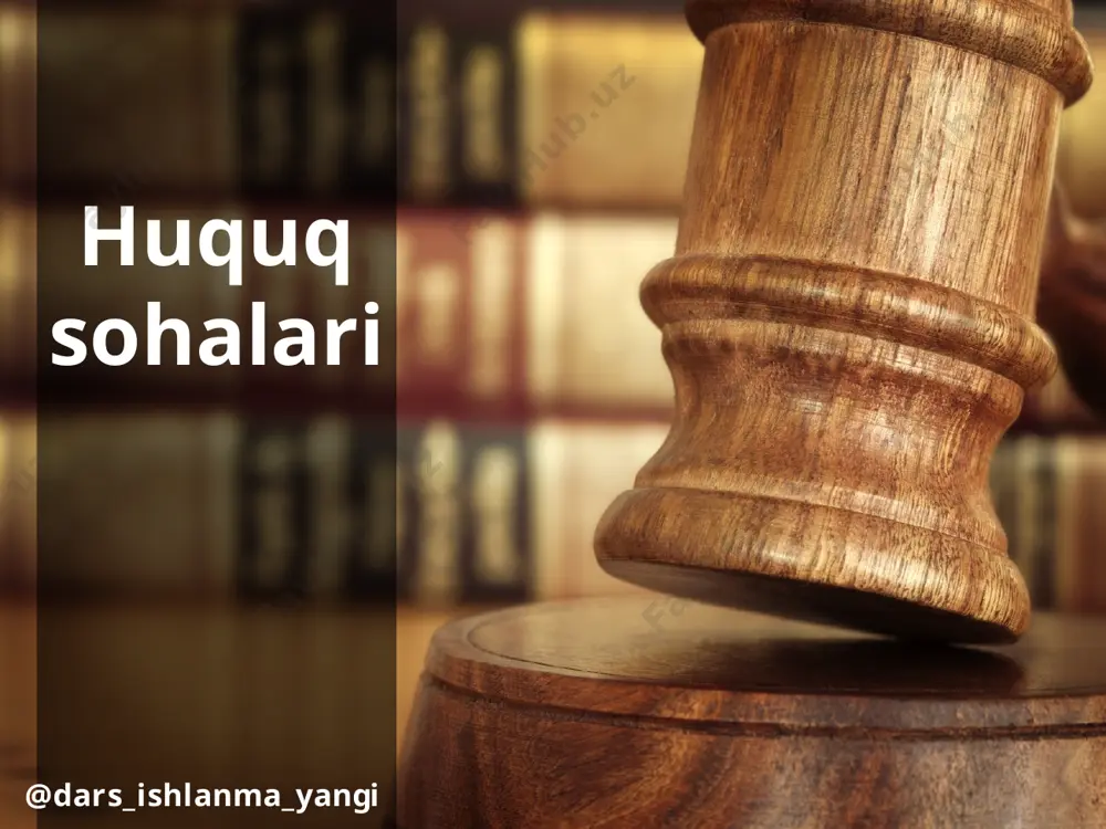 8-sinf huquq 13.huquq sohalari+ — PPTX