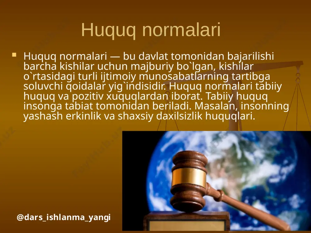 8-sinf huquq 12.huquq normasi+ — PPTX