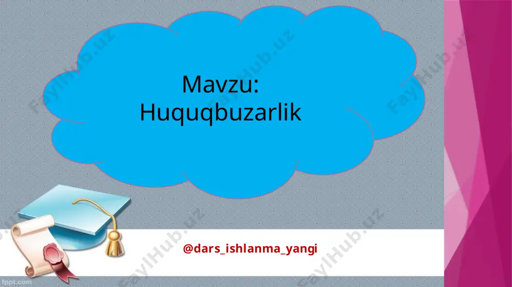 8-sinf huquq 18.huquqbuzarlik+ — PPTX