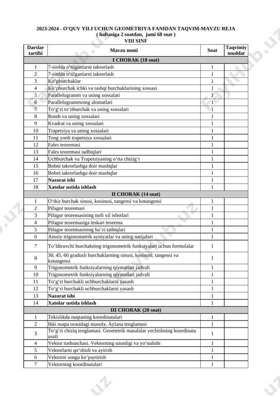 8-sinf geometriya yillik 2023-2024 @e_baza_ishreja — XLSX