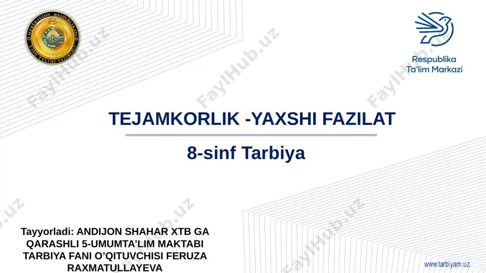 8-s tejamkorlik-yaxshi fazilat — PPTX