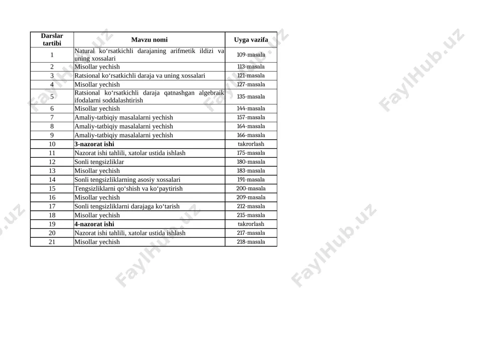 8-sinf algebra 2-chorak @e_baza_ishreja — XLSX