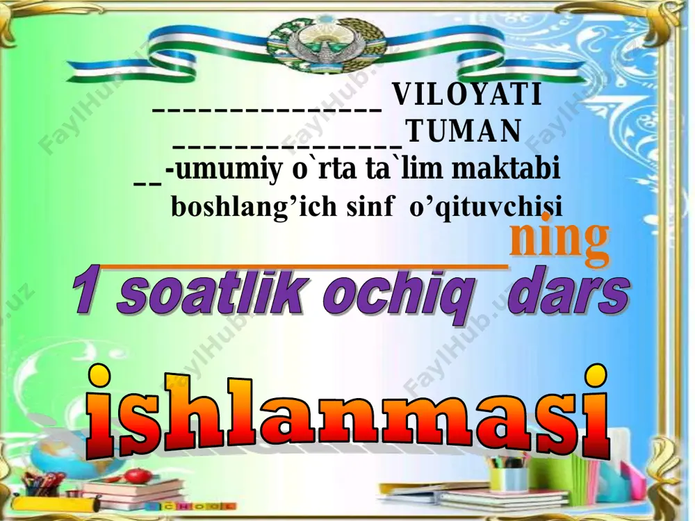 i harfi va i tovushi 1-chorak — PDF