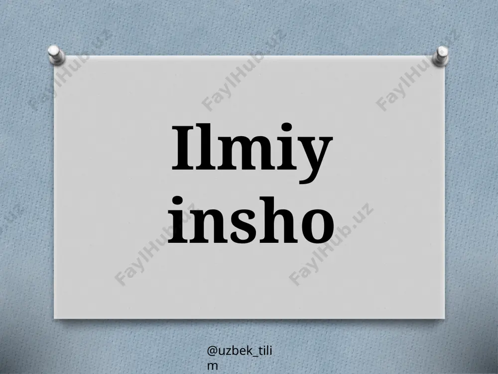8-sinf. ilmiy insho — PPTX