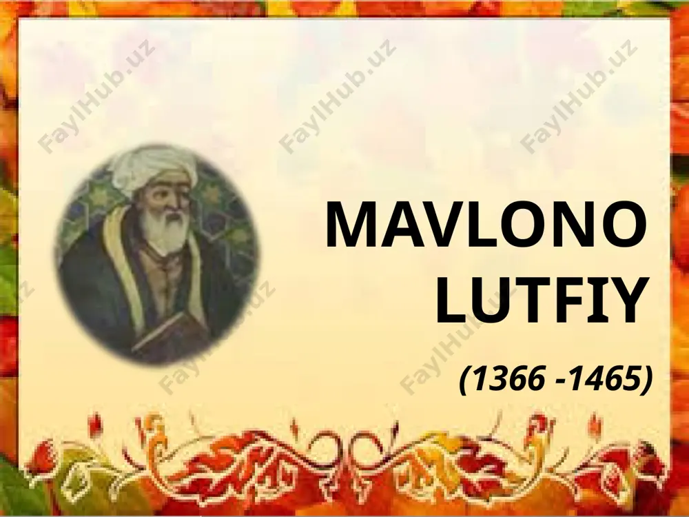 3. lutfiy. tuyuqlar — PPTX