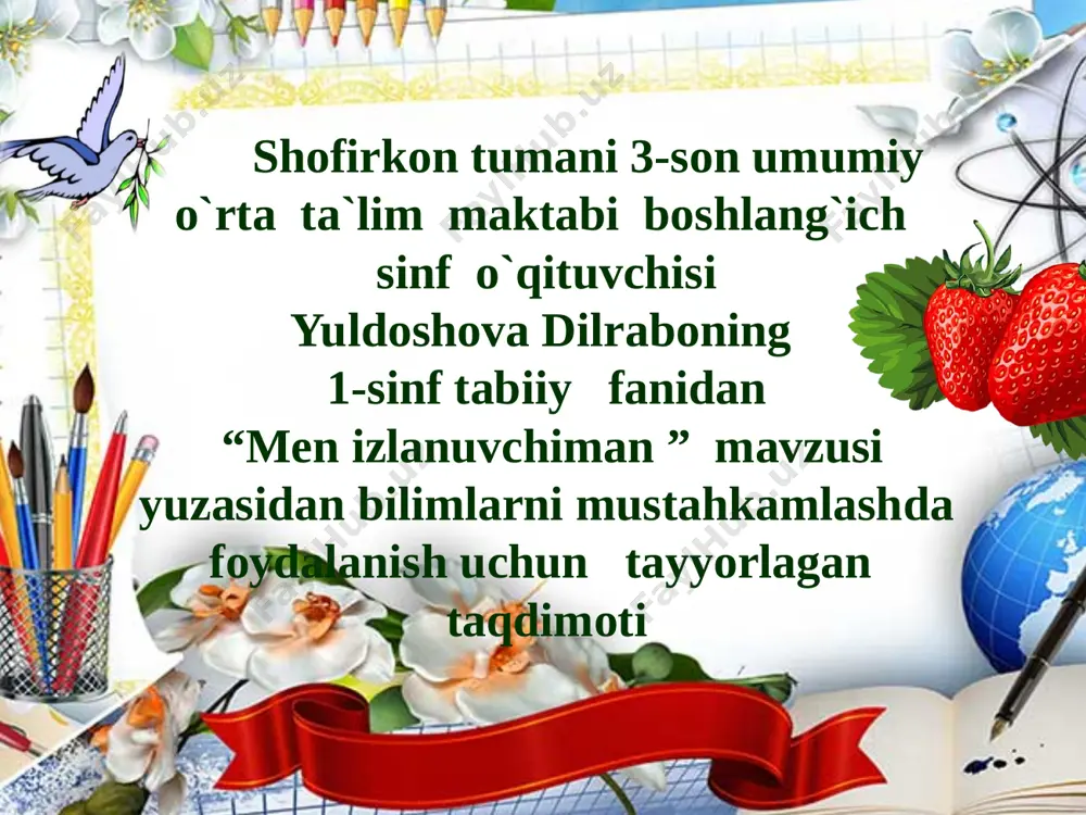 1-sinf tabiiy fan — PPTX