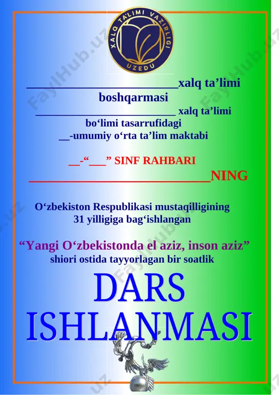ranglar jilosida-ona diyor1-4 sinf — DOC