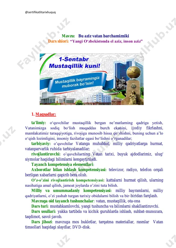 mustaqillik darsi 2022 — PDF