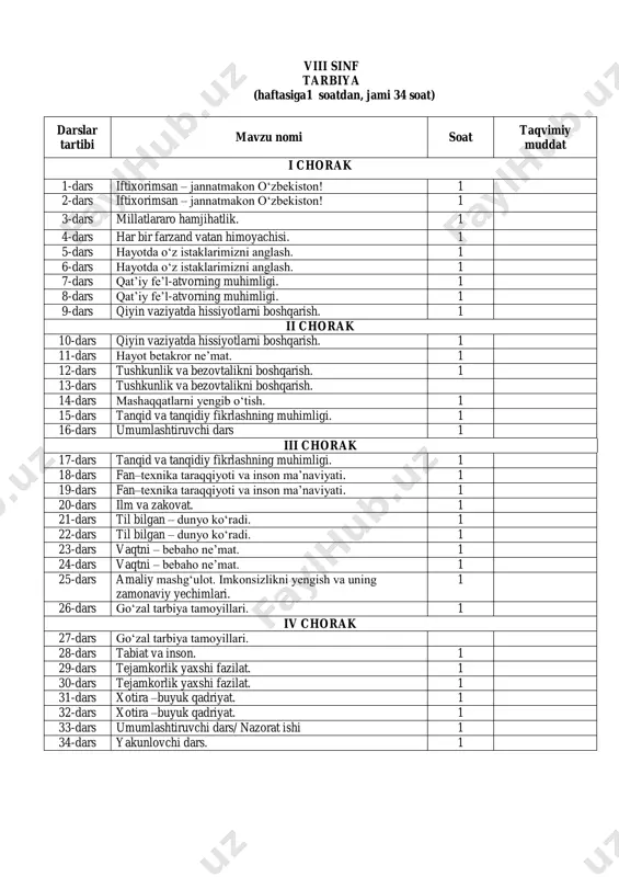 8-sinf tarbiya — PDF