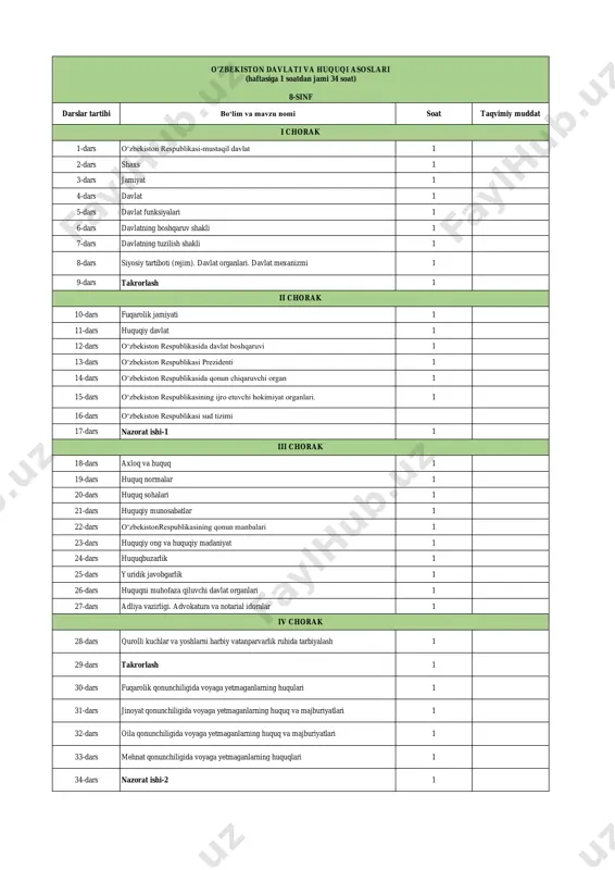 8-sinf davlat va huquq asoslari — PDF
