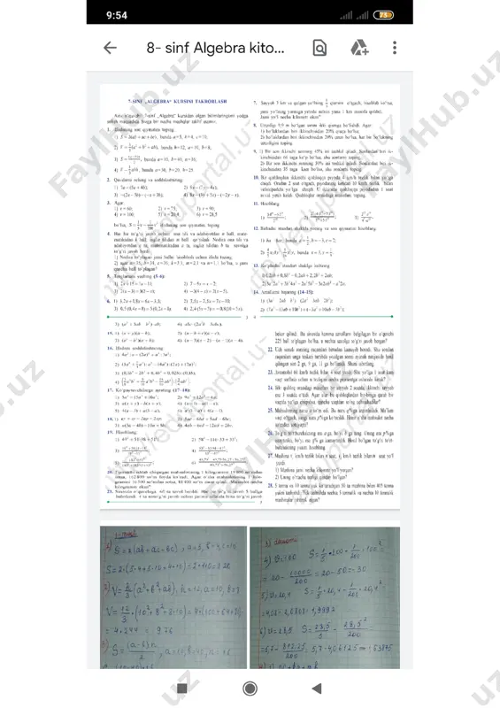 8- sinf algebra kitob yechimi — PDF