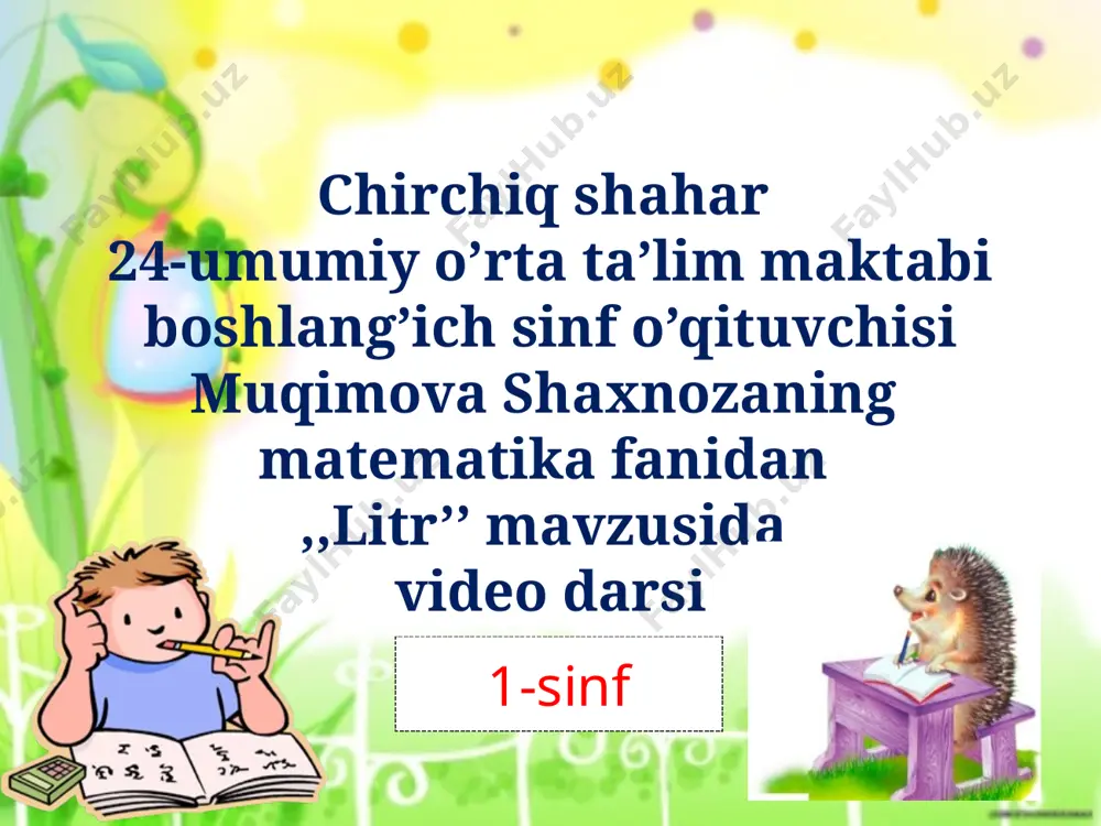 litr yangi — PPT