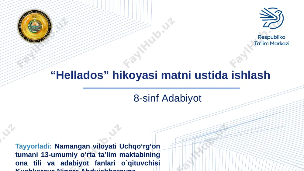 8-sinf adabiyot — PPTX