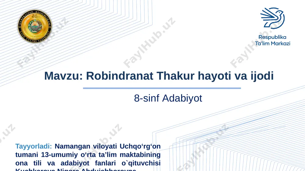 8-sinf adabiyot — PPTX