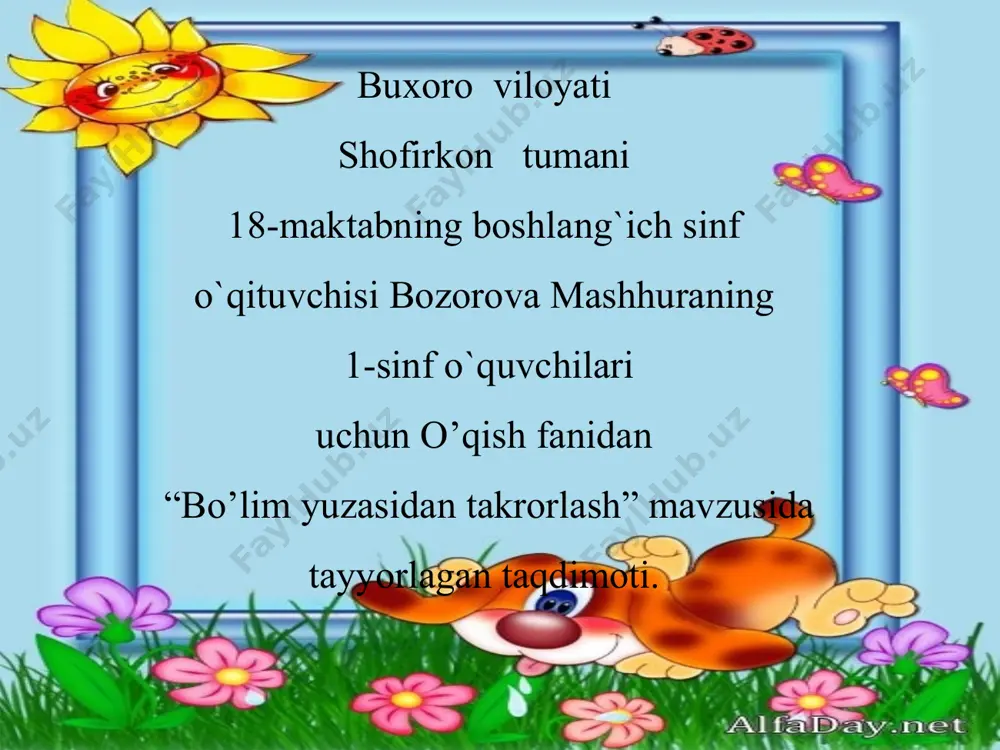 1_sinf_o'qish_3_bo'lim yuzasidan takrorlash — PDF