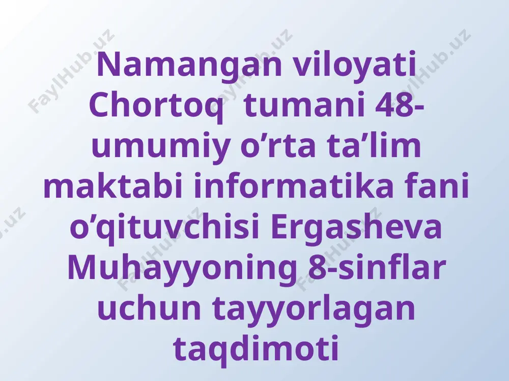 mantiqiy amallar — PPTX