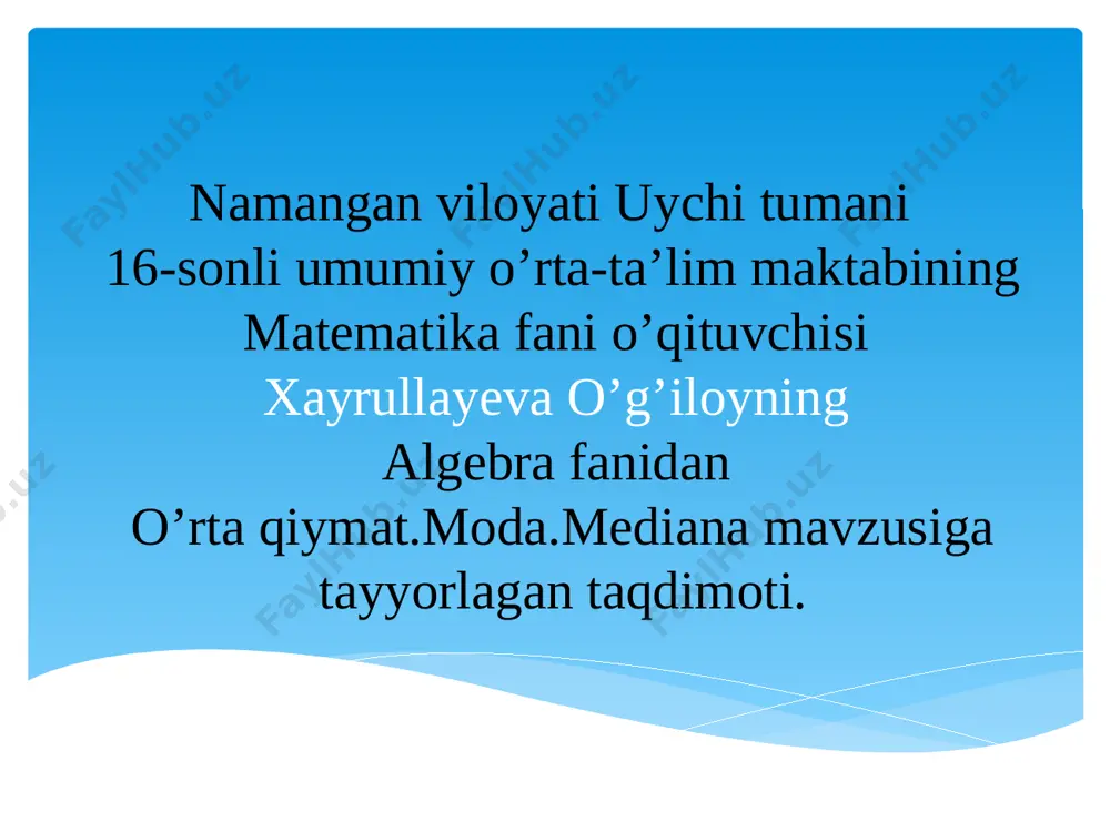 xayrullayeva o'g'loy — PPTX