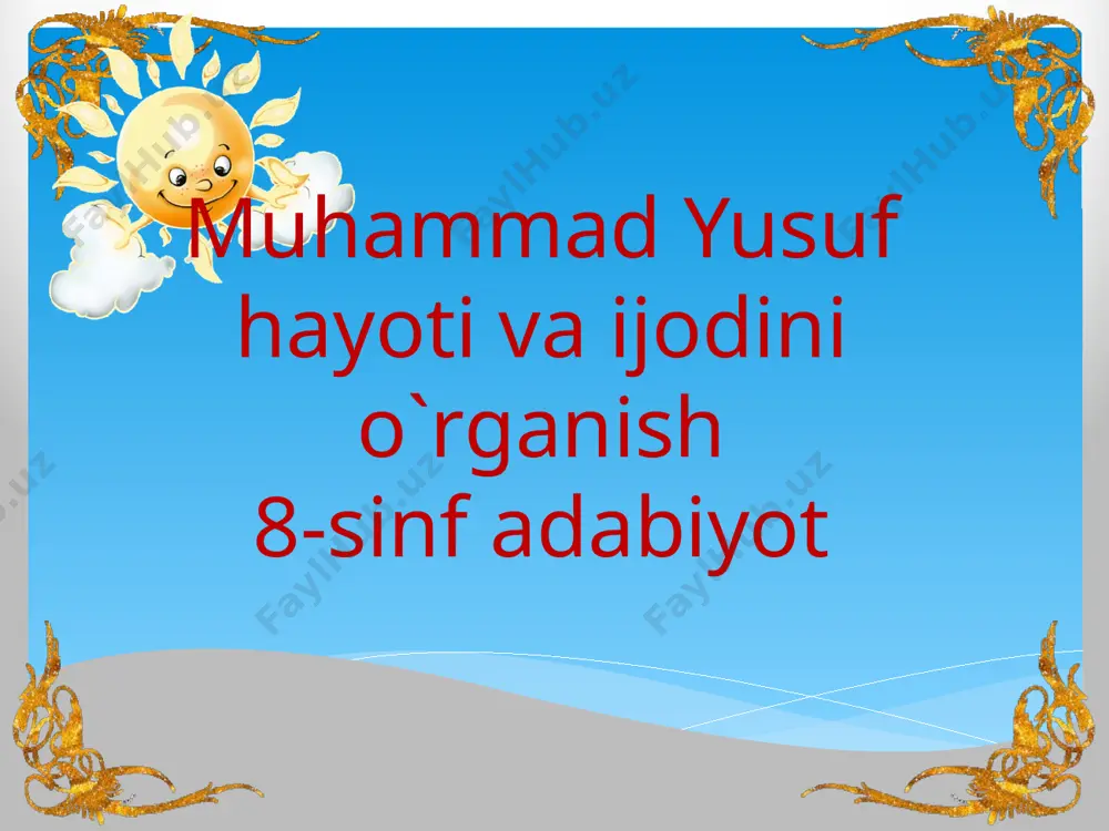muhammad-yusuf-ma-ruza — PPTX