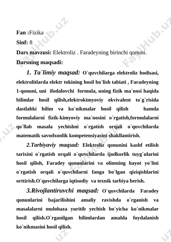 8-sinf fizika — DOC
