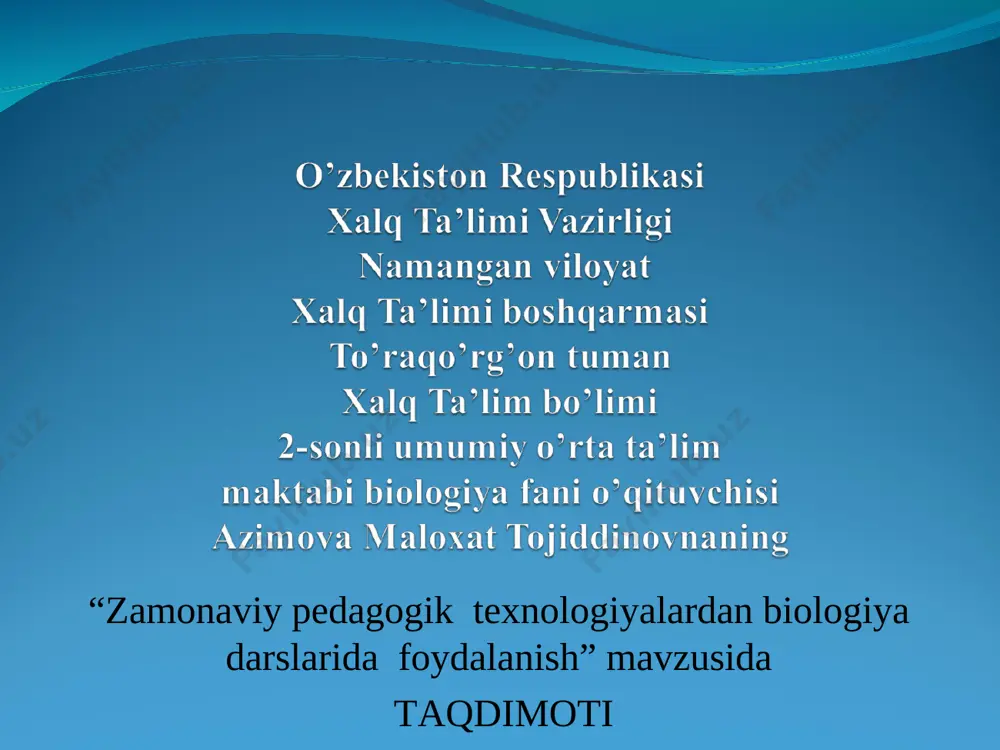 odam organizmining hujayraviy tuzilishi. — PPT