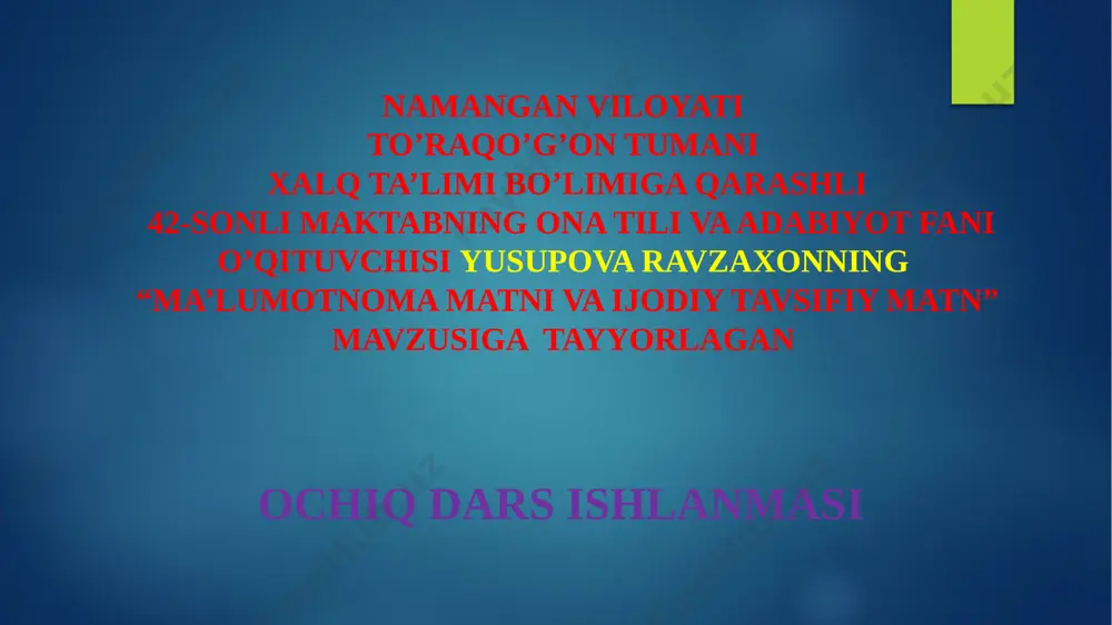 8-sinf ona tili — PPTX